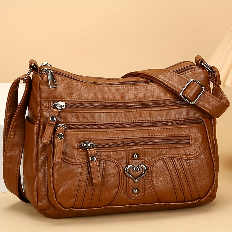 Merel | Schoudertas in cognac