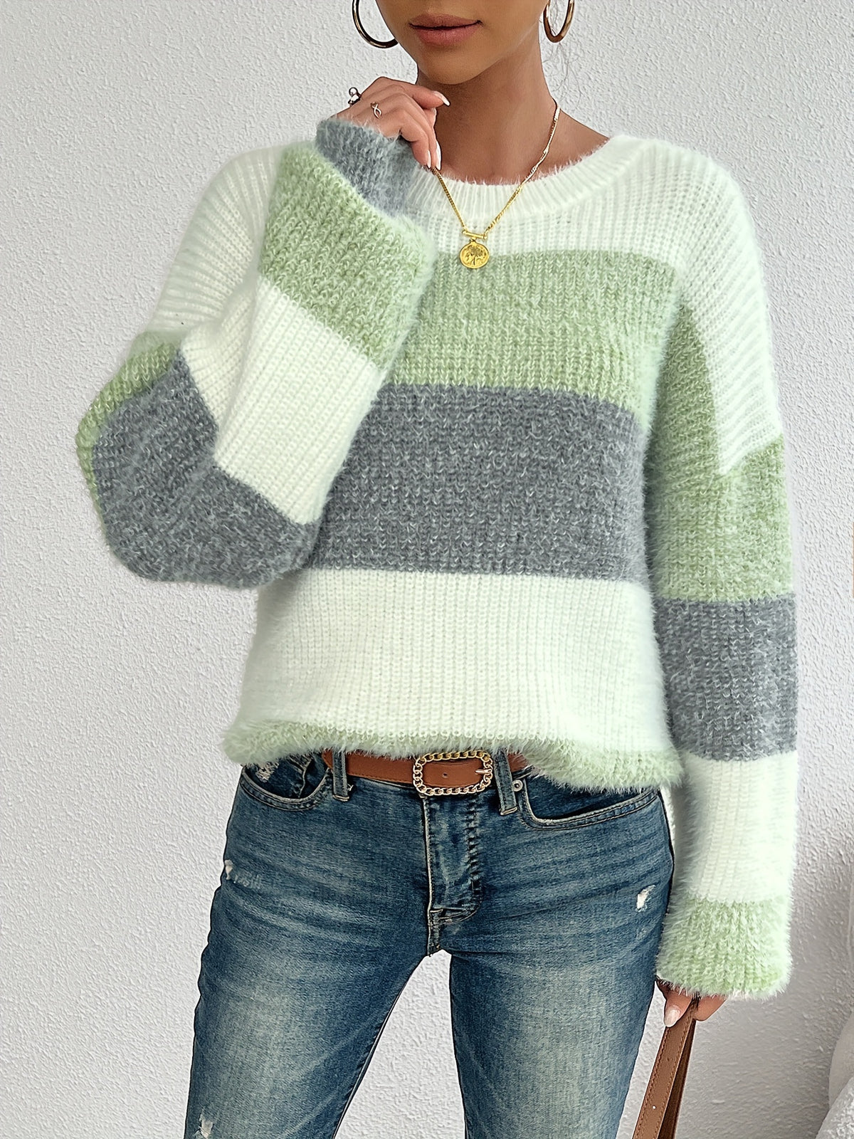 Paula | Gestreepte oversized trui