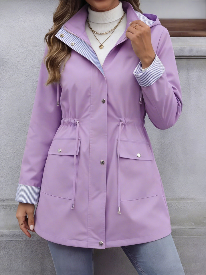 Hennie | Parka met capuchon en tailleband