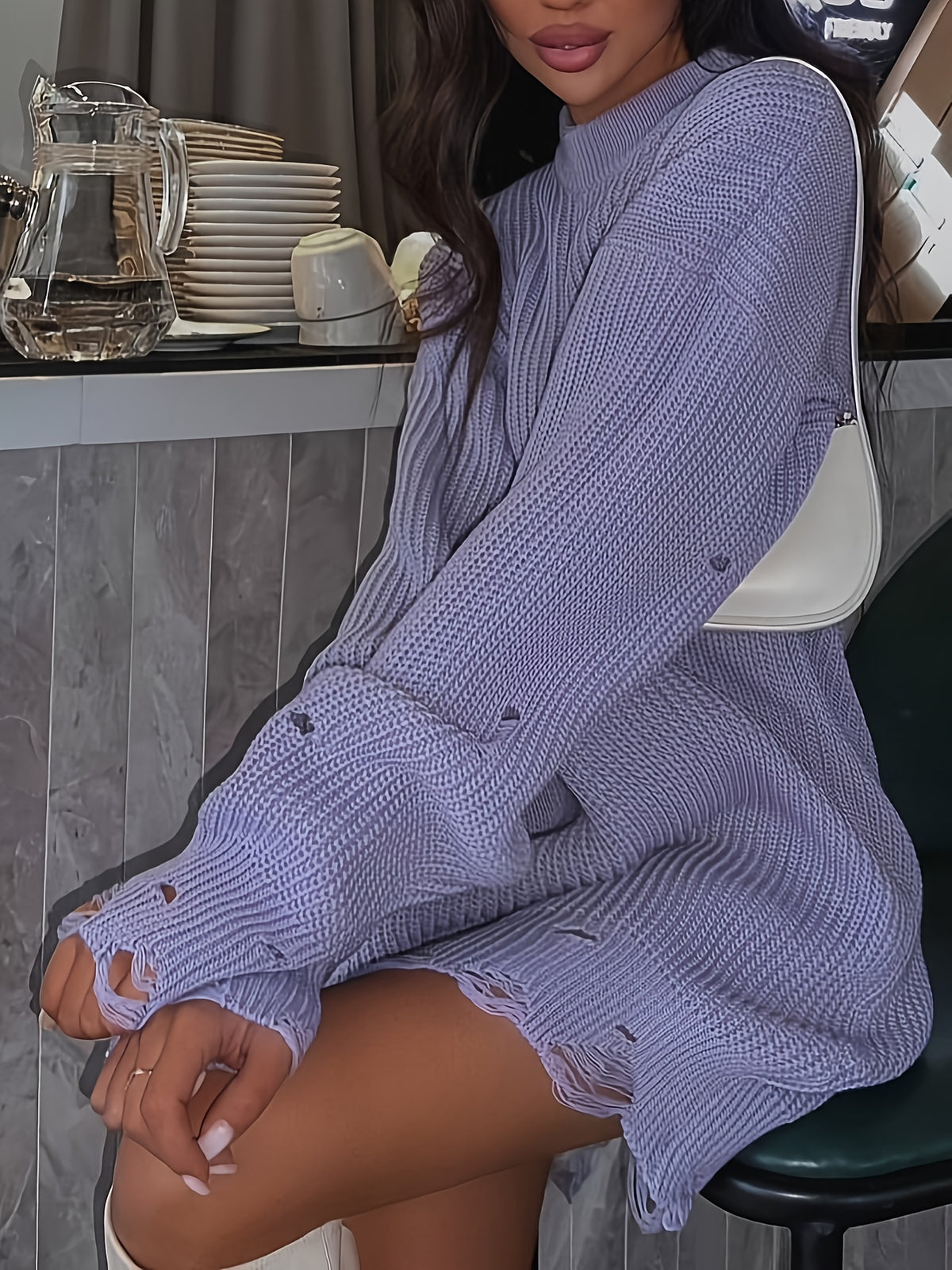 Kelly | Jurk met ronde hals