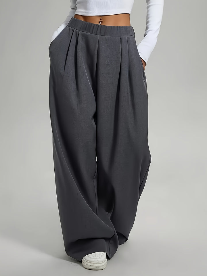 Aafke | Wide-leg broek met hoge taille