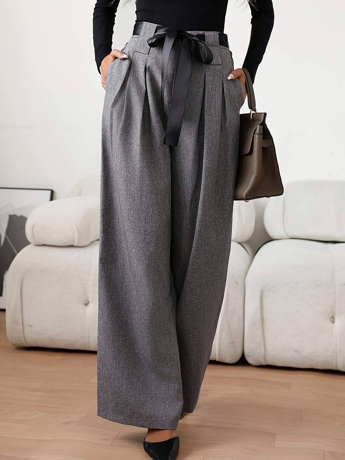 Anique | Lange wide-leg broek